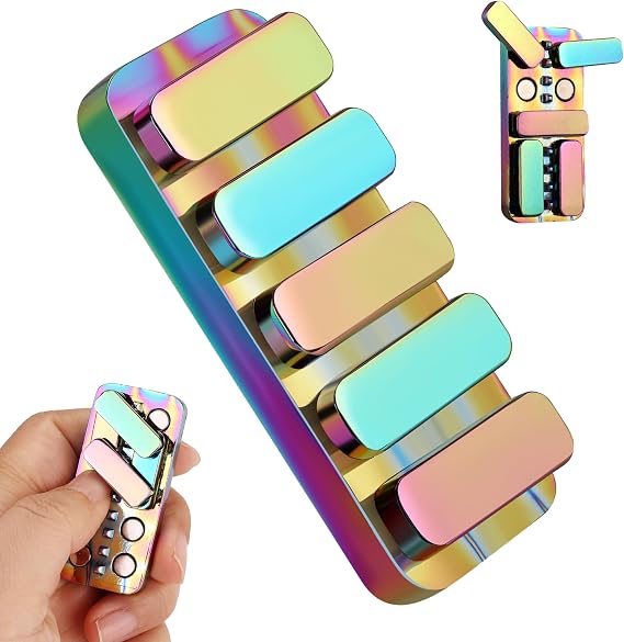 Fidget Toys for Adults, Metal Haptic Fidget Clicker with 3 Noise Levels