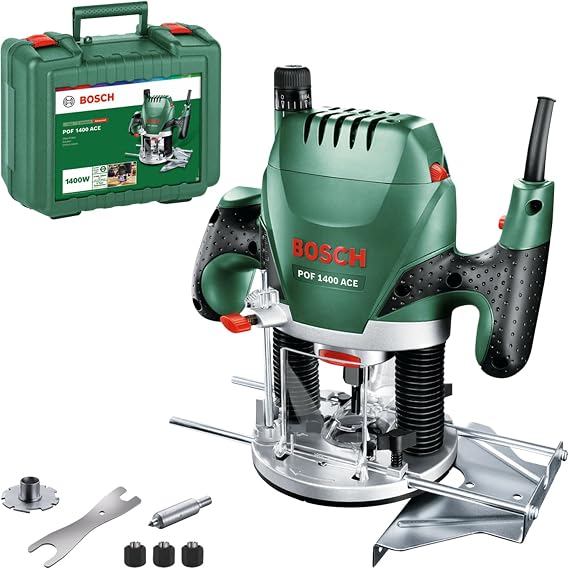 Bosch POF1400 Ace Freze Makinesi, 1400W, Çanta İçinde, Yeşil