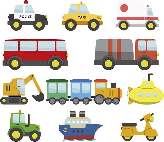 Küçük Araçlar Çocuk Odası Duvar Sticker