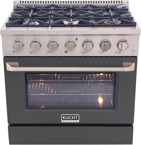 36" 5.2 Cu. Ft. Freestanding Natural Gas in Cement Grey