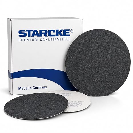 STARCKE 7 Inch Hook and Loop Discs No Hole Grit Pack 100 Grit 25 Pack