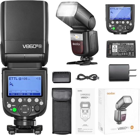Godox V860III-S for Sony Camera Flash, Ving V860III TTL Li-Ion Flash Kit, HSS 1/8000s 2.4G GN60 Speedlight, 2600mAh Battery Speedlite, Modeling Light for Sony Cameras