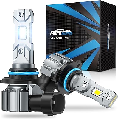 Marsauto 9005 Bulbs, 30000LM 800% Brightness 9005 HB3 Bulbs, Real 1:1 Design, HB3 Fog Lights 6000K White, 99% Compatible, 60000 HRS Lifespan, IP68, Pack of 2