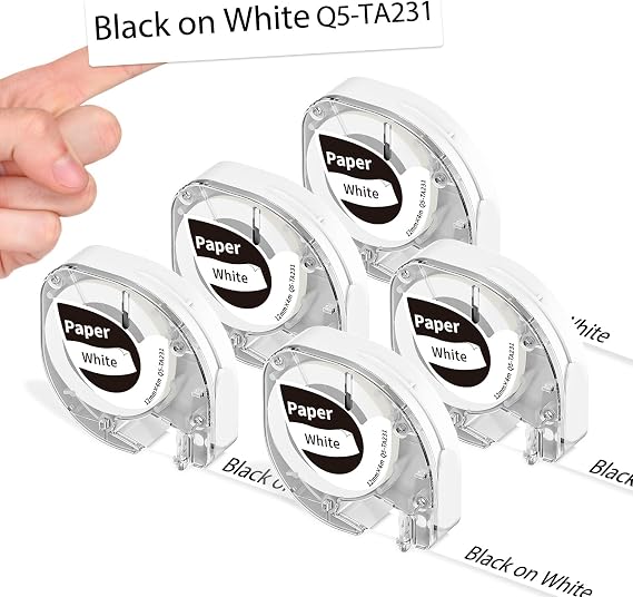 P12 Label Tape Compatible with DYMO LetraTag Label Maker Refill