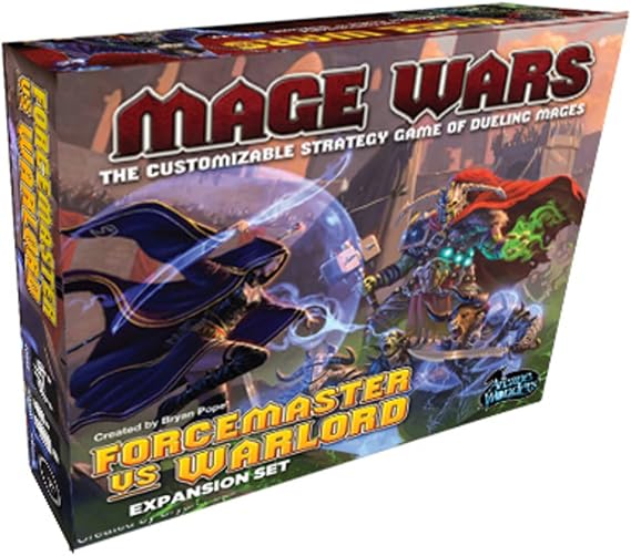 Mage Wars Forcemaster vs. Warlord Expansion Board Game