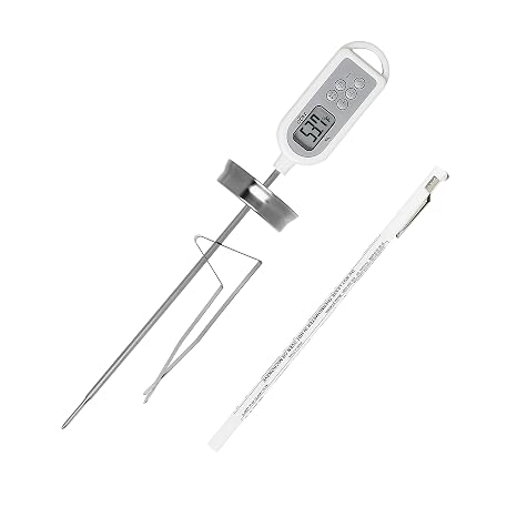 CDN Waterproof Thermometer | Long 8 Stem | NSF Certified | Quick 6-Second Read | For Deep Frying, Candy, General Cooking | Fully Submersible | Stainless Steel Tip | DTW450L