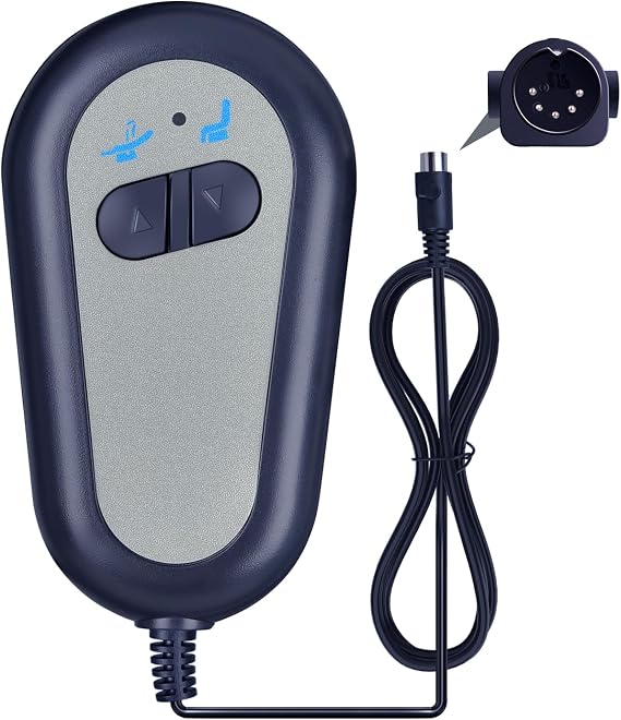 2 Button 5 Pin Recliner Remote Hand Control, Lift Chair Remote Replacement for Electric Power Lift Sofa Chair