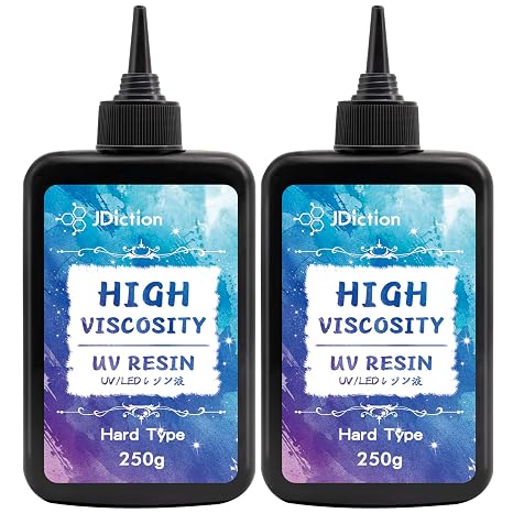 JDiction UV Resin, 500g High Viscosity Hard Resin for Doming and Coating