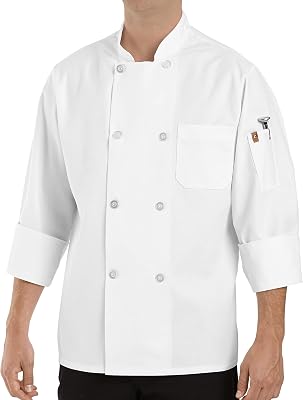 Chef Designs Mens Rk Eight Pearl Button Chef Coat