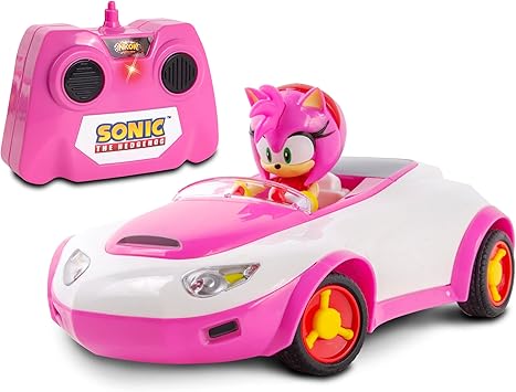 Sonic The Hedgehog Sonic Team Sonic Racing RC: Amy Rose - NKOK (683), 1:28 Scale 2.4GHz Remote Controlled Car, 6.5' Compact Design, Officially Licensed Sega, Battery Powered, Ages 6+