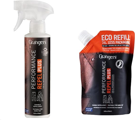 Granger's Performance Repel Plus Waterproofing Treatement - Spray Bottle (9.3oz) & Refill Bundle (9.3oz)