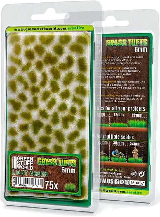 Green Stuff World Static Grass Tufts 6 mm - Light Green - 10674
