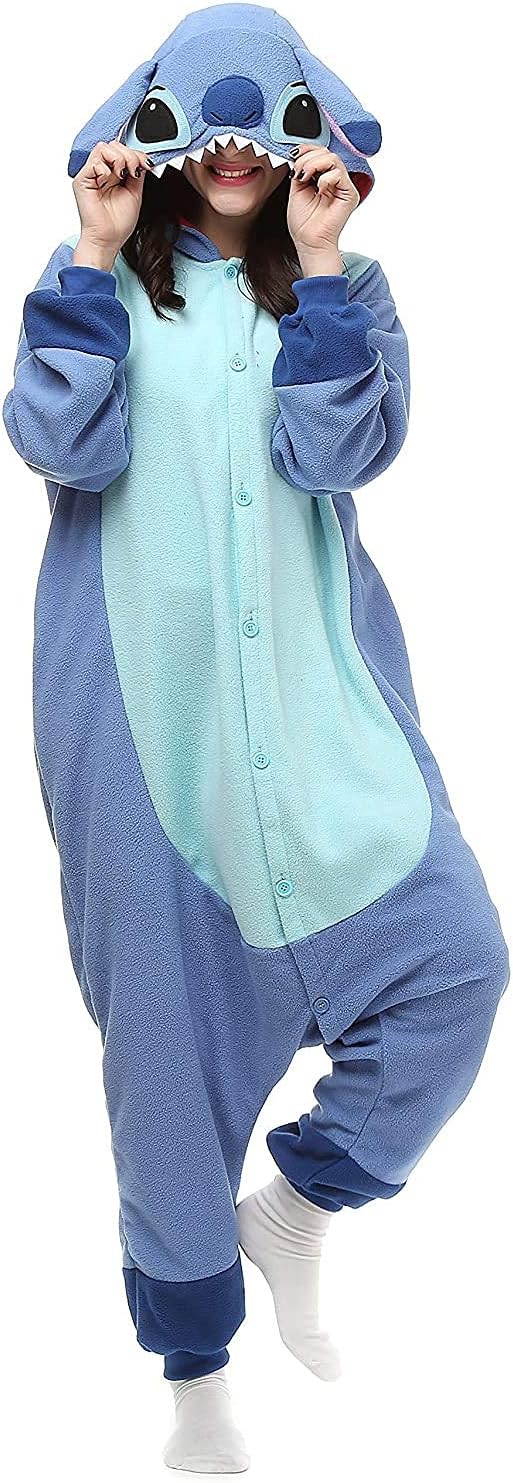 Unisex-Adult Animal Onesies Pajamas Halloween Costume Cosplay Funny Christmas Party Wear Daily Carton Outfit