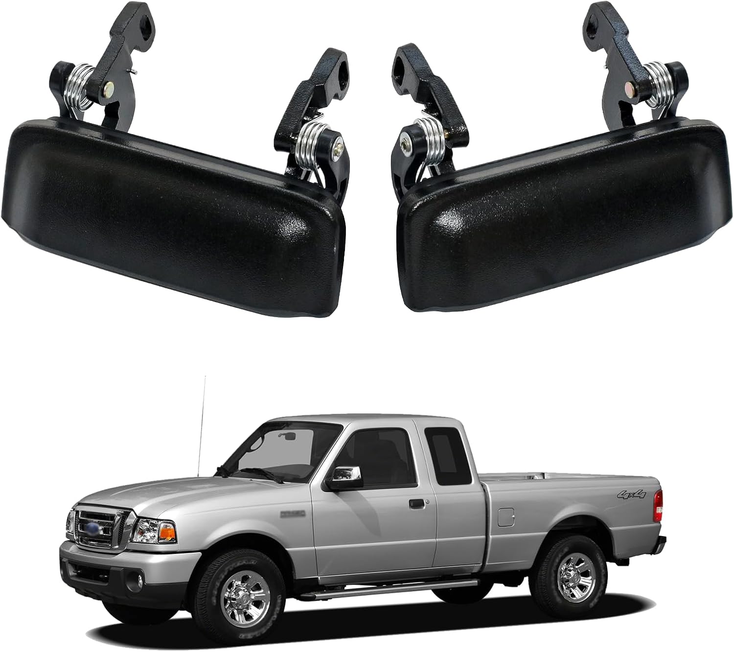 2Pack All Metal Exterior Door Handle for 1998-2011 Ford Ranger Door Handles 01-10 B2300 B3000 B4000 Outside Left&Right Side Handles OE# 2L5Z1022404BAA