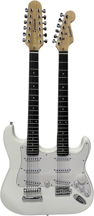 Double Neck Electric Guitar White 12 String & 6 String