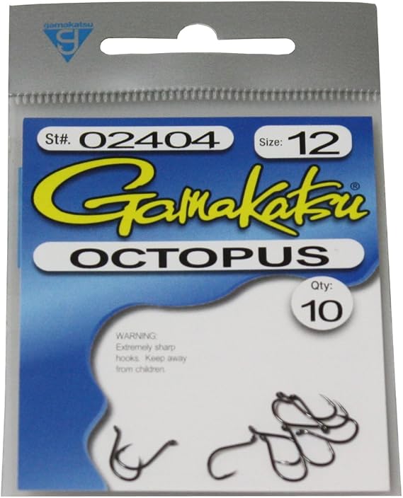 Gamakatsu Octopus Hook-8 Per Pack (Black, 2)