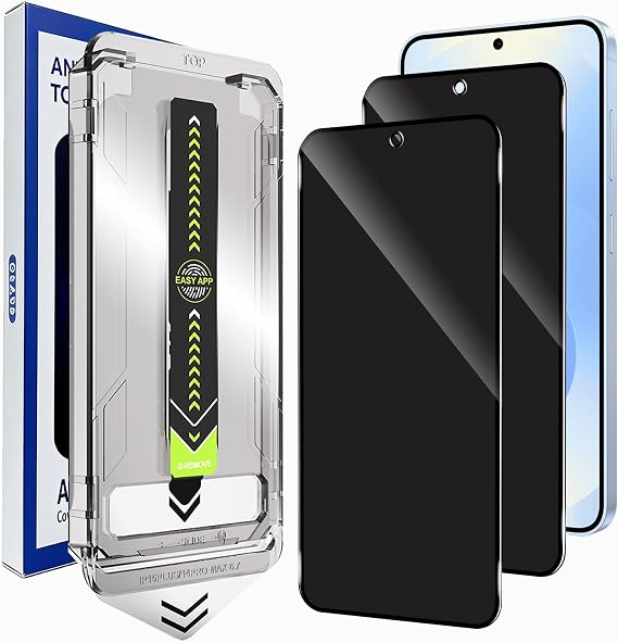 2 Pack for Samsung Galaxy S25 Privacy Screen Protector Auto-Alignment