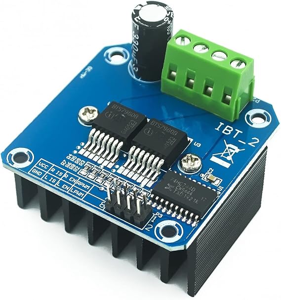 WWZMDiB BTS7960 DC Motor Driver Compatible with 43A High Current Dual H-Bridge Motor Controller Board Module for Arduino