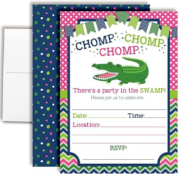 Heard the Moos Pink Cow-Themed Birthday Party Invitations for Kids, 4 5x7 Fill In Cards with Four White Envelopes by AmandaCreation