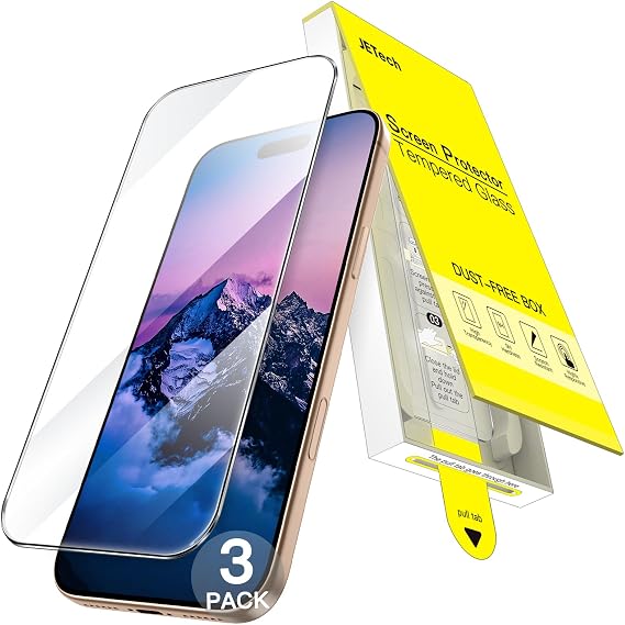 JETech Screen Protector for iPhone 16 Pro Max, 3-Pack