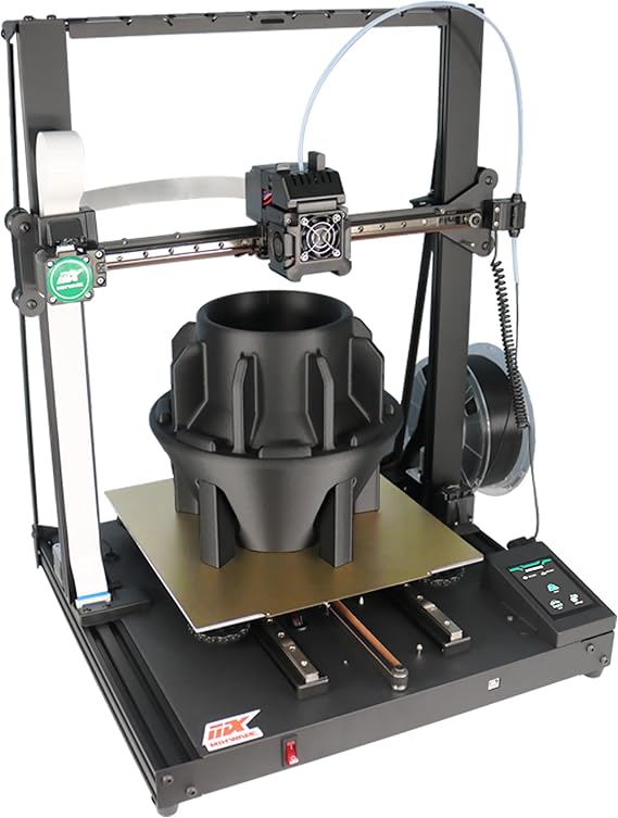 Mixware Hyper-s 3D Printer,350C High-Temp Max,300mm/s Faster Printing,X/Y Linear Guide Rail,Auto Leveling,Dual-Gear Direct Drive extruder,Easy to Use for Beginners.Printing Size 11.8x11.8x15.7in