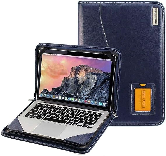 Contour Series - Blue Heavy Duty Leather Protective Case - Compatible with Lenovo IdeaPad Slim 3 Chromebook 14M868 14'' Laptop