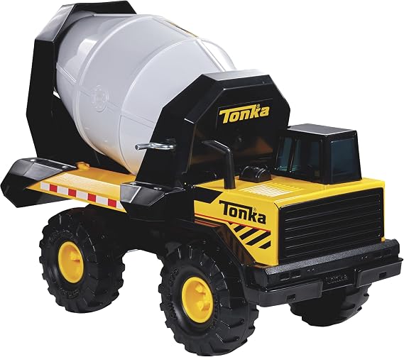 Tonka Steel Cement Mixer Vehicle, Yellow, Black, White