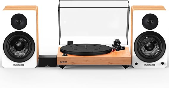 Fluance Reference RT83 High Fidelity Vinyl Turntable with PA10 Phono Preamp and Ai61 Powered 6.5" Bookshelf Speakers, Ortofon 2M Red Cartridge, 120W Class D Amplifier, Bluetooth (Lucky Bamboo)