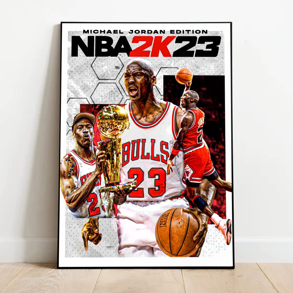 N%BA 2k23 Mi%chael Jor%dan Poster Canvas, N%BA Edition Canvas, N%BA 2k23 Mi%chael Jor%dan Canvas, N%BA 2k23 Poster, gift for fan Mi%chael Jor%dan home decor