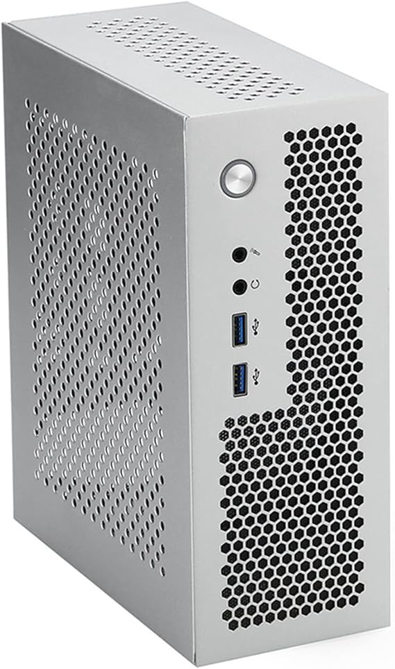 A09 HTPC Computer Case Mini ITX Gaming PC Chassis Desktop Chassis USB3.0 Computer Case Home Computer Case Silver