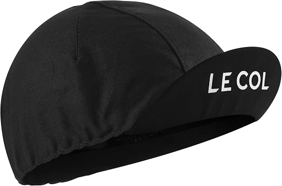 LE COL Cycling Cap II | One Size, Elasticated Fasten, Sweat Wicking | Bike Hat | (Black/White)