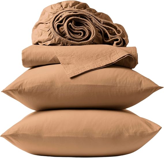 Coyuchi Organic Crinkled Percale Cooling Sheet Set