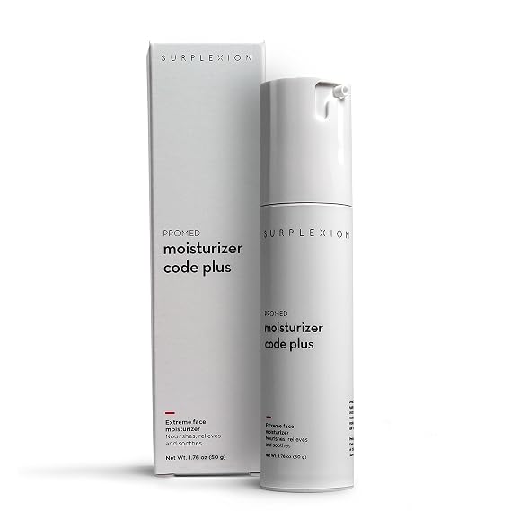 Moisturizer Code Plus, Extreme Face Moisturizer, Post-Treatment Recovery Formula, Lightweight Non-Comedogenic, Daily and Post-Procedure Use