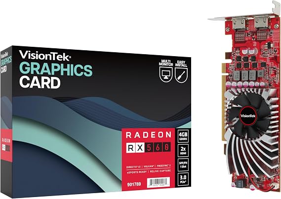 VisionTek AMD Radeon RX 560 4GB GDDR5 2x HDMI Graphics Card