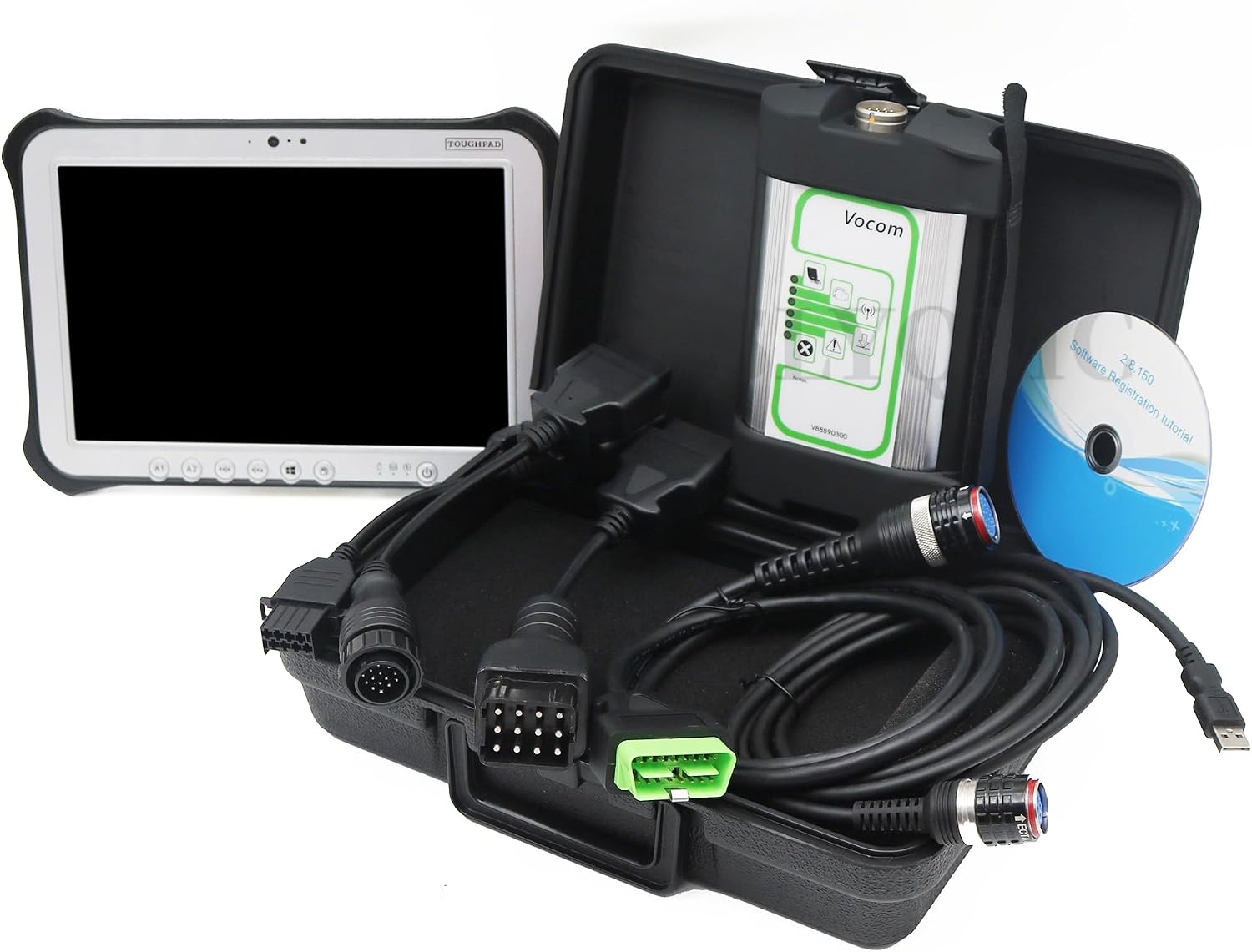 VOCOM 88890300 Interface for Vo for Mack Truck Diagnosis Program Diagnostic Tool V2.8.150 for 88890300 Heavy Truck Scannerx 88890300 with Table