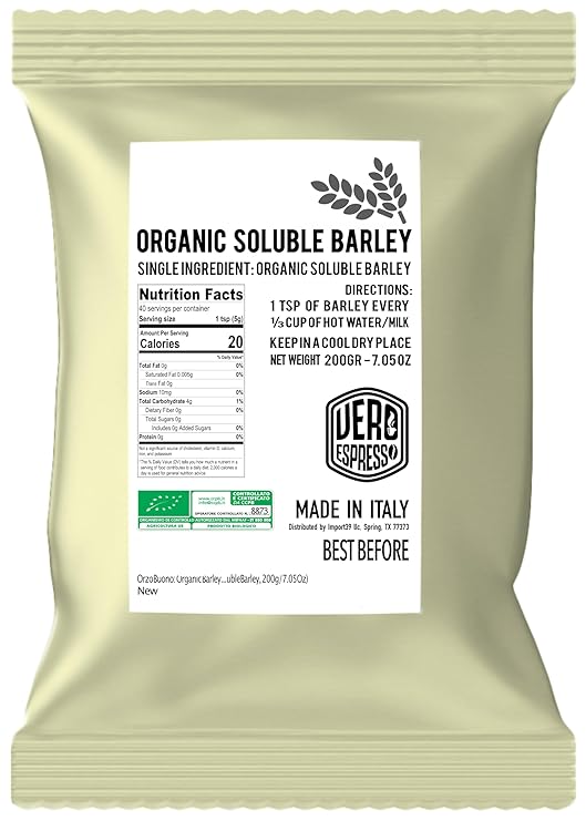 Vero Espresso Orzo Organic Barley Coffee Substitute (1 bag 200g/7.05 Oz)