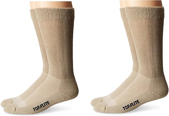 Top Flite Diabetic Non-Binding Cushion Ultra Dri Mid-Calf Socks 4 Pair Pack