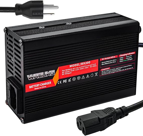84V 3A Charger 84V Li-ion Battery Charger DC C13 Connector Used for 20S 72V 74V Lithium Battery Battery Black Aluminum Case with Cooling Fan