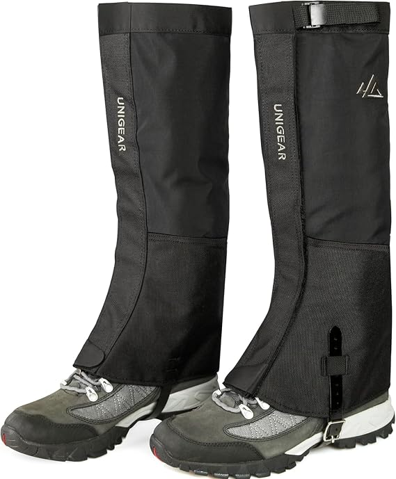 Unigear Leg Gaiters, 1000D Fabric Waterproof Boot Gaiters for Hiking Walking Climbing Hunting Skiing