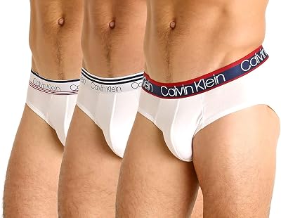 Calvin Klein Mens Cotton Stretch Hip Brief 3-Pack