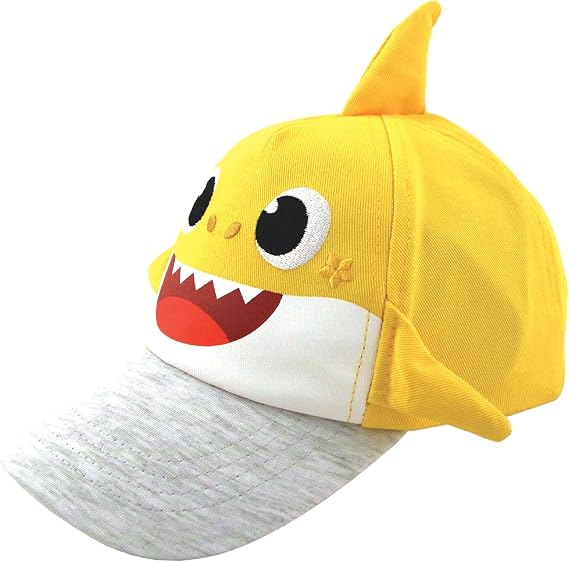 Pinkfong Boys Baseball Cap, Baby Shark Adjustable Toddler Hat for Ages 2-4