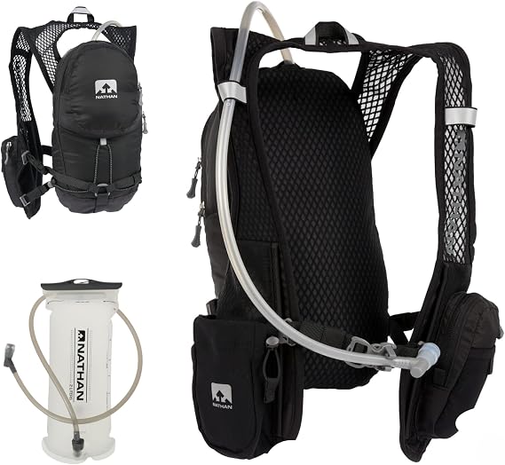 Nathan Hydration Vest with 2 Liter Bladder Included, Running Vest for Men and Women, Running Backpack w/ Smartphone Pocket, One Size Fits Most