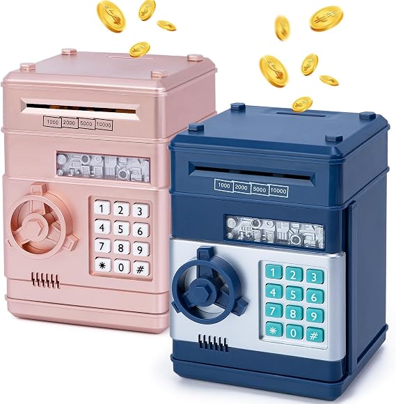 Refasy Piggy Bank for Kids,Boy Toys Electronic ATM Bank Password Money Saving Box for Children Ages 8-13 Kids Piggy Bank Birthday Xmas Gifts for Boys Girls