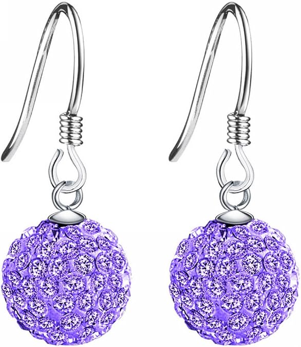 Merdia 925 Sterling Silver Created Crystal Pendant & Earrings Set | Women's Jewelry Sets | Silver Jewelry Set for Women | Necklace and Earring Set | Women Jewelry Sets