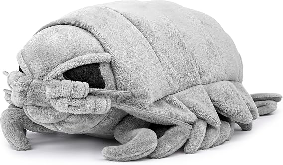 FRANKIEZHOU Giant Isopod Plush,Stuffed Animal-Grey 12",Isopod Toy, Arthropods Stuffed Animal,Girl Toys,Gifts for Kids