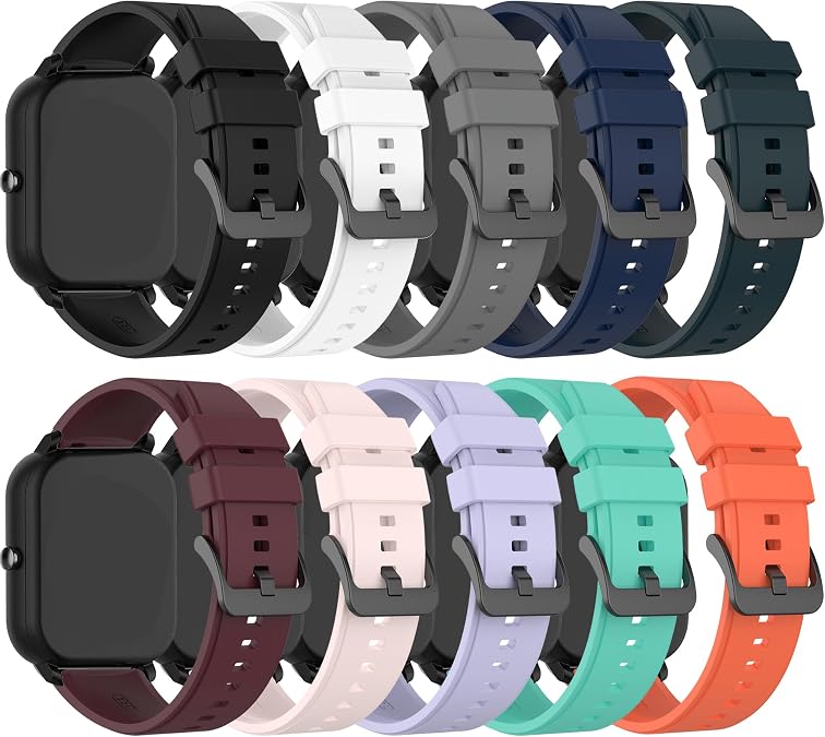 Straps for ENOMIR IDW19/MILOUZ IDW19/Hoowel IDW19/Faweio IDW19/Amzhero IDW19/Konitee IDW19/DATAFY IDW19/Quican IDW19/TOOBUR IDW19/TMHAI IDW19 Bands Soft Silicone Sport Waterproof Quick Release Wristbands