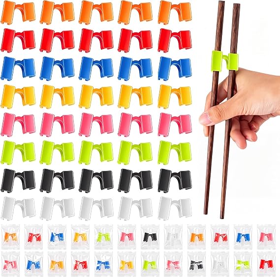 200 Pcs Reusable Chopsticks Helper Training Chopstick for Beginner