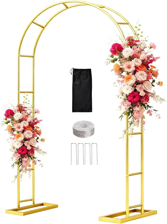 WellSign Balloon Arch Stand 7.2FTx4.3FT Trellis for Climbing Plants Outdoor