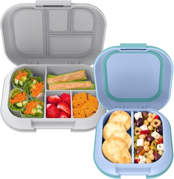 Bentgo Chill Kids (Gray) and Chill Mini (Tide Blues) Lunch Box Set