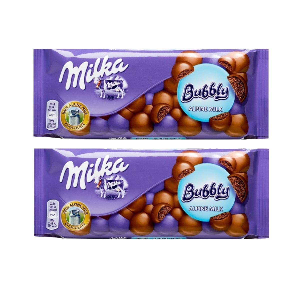 Milka Bubbly Milk Chocolate Bar 3 oz each 2 Items Per Order